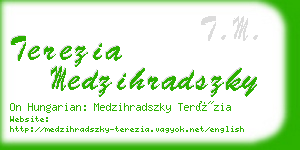 terezia medzihradszky business card